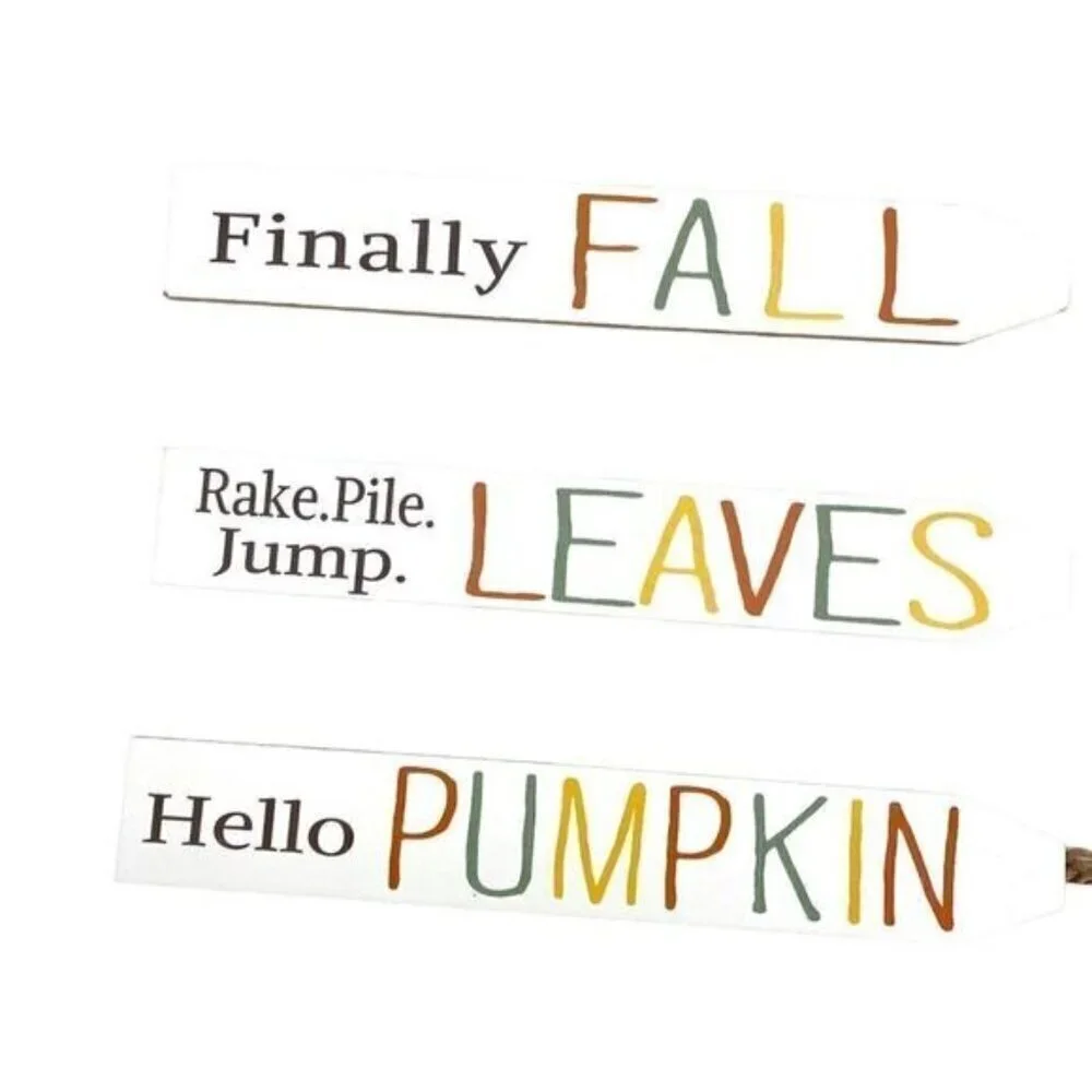 Fall Hanging Colorful Garland Sign Door Decor New